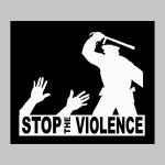 Stop Violence čierne trenírky BOXER s tlačeným logom, top kvalita 95%bavlna 5%elastan